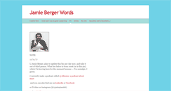 Desktop Screenshot of jamiebergerwords.com
